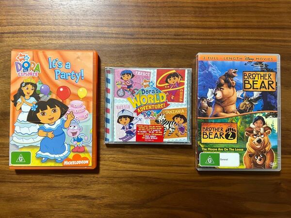 ドーラほかキッズアニメDVD&CD3本セット