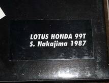 送料込 タバコ仕様 1/18 ロータス ホンダ 99T ターボ 中嶋悟 1987 LOTUS HONDA_画像2