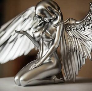 天使 インテリア オブジェ 置物 ファンタジー 小物 エンジェル 天使の翼 樹脂 3D 飾り 神 ゴッド God 297