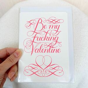 Art hand Auction CALLIGRAPHUCK Christmas Card Valentine's Day White Pink USA Imported from overseas, Printed materials, Postcard, Postcard, others