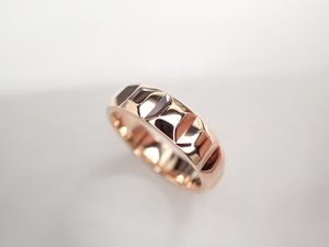  прекрасный товар Boucheron K18PG розовое золото krudo Париж Large кольцо кольцо #52