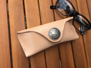 [ free shipping ] leather glasses case Conti . wild specification stamp free 