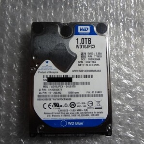 WD 2.5インチHDD 1TB 9.5mm CrystalDiskinfo正常 動作品 Win10フォーマット済み