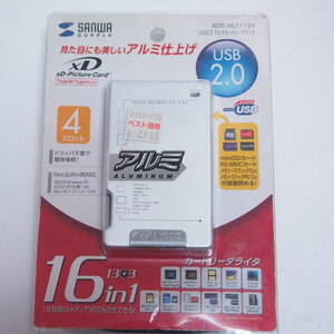 サンワサプライ USB2.0 マルチカードリーダライタ(シルバー)ADR-MLT11SV SANWA SUPPLY