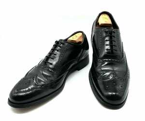 FLORSHEIM フローシャイム IMPERIAL QUALITY US9 ブラック　黒色　ウイングチップ　フルブローグ　80年代　革靴