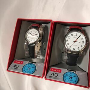 [40 anniversary commemoration модель ] стандартный товар TIMEX Timex EASY READER легкий Leader часы пара TW2R40000 TW2R40200 черный 