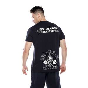 ワールドジム WORLD GYM STRONGER Tシャツ M ブラック 新品 即決 送料無料 海外限定 ゴールドジム LIVE FIT GASP ジムシャーク