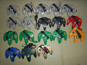 ジャンク 動作未確認 ニンテンドー64 コントローラー 18個セット アスキー1個 Nintendo 64 N64 任天堂 まとめ売り p