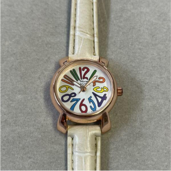 プリンセスカグヤsince2014japanレディース腕時計 GPケースタイプ　ホワイトベルト