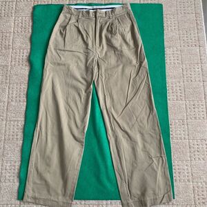 BRITISH KHAKI yellowtail tissue khaki chino two tuck pants beige waist 73cm length of the legs 71cm trousers 