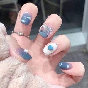 ネイルチップ 短め 24枚入り 人気 かわいい
