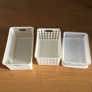 プラスチックカゴ 3個 まとめて　セット