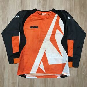 KTM GFX Jersey オフロード モトクロス メッシュ MXジャージ Lサイズ ユーズド 染みあり