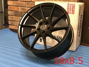 新品！Aodhan AH09 18x8.5+35 18インチ 5穴 PCD108 Matte Black 左右対称 ミラーリング フローフォーミング製法