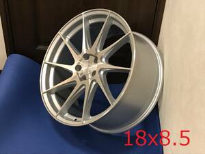 新品！Aodhan AH09 18x8.5+35 18インチ 5穴 PCD114.3 Silver Machined 左右対称 ミラーリング フローフォーム製法 ビッグキャリパー対応