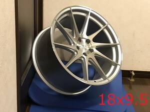 新品！Aodhan AH09 18x9.5+35 5穴 PCD114.3 Silver Machined 左右対称 ミラーリング フローフォーミング製法