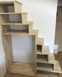  easily ... strong wooden stair, is seen storage stair blow . coming out. living . loft. apartment house 