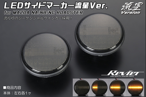 [流星バージョン] マツダ車用 LEDサイドマーカー 流星Ver. スモークレンズ オートザムキャロル AA6PA/AA6RA/AA5PA/AA5RA