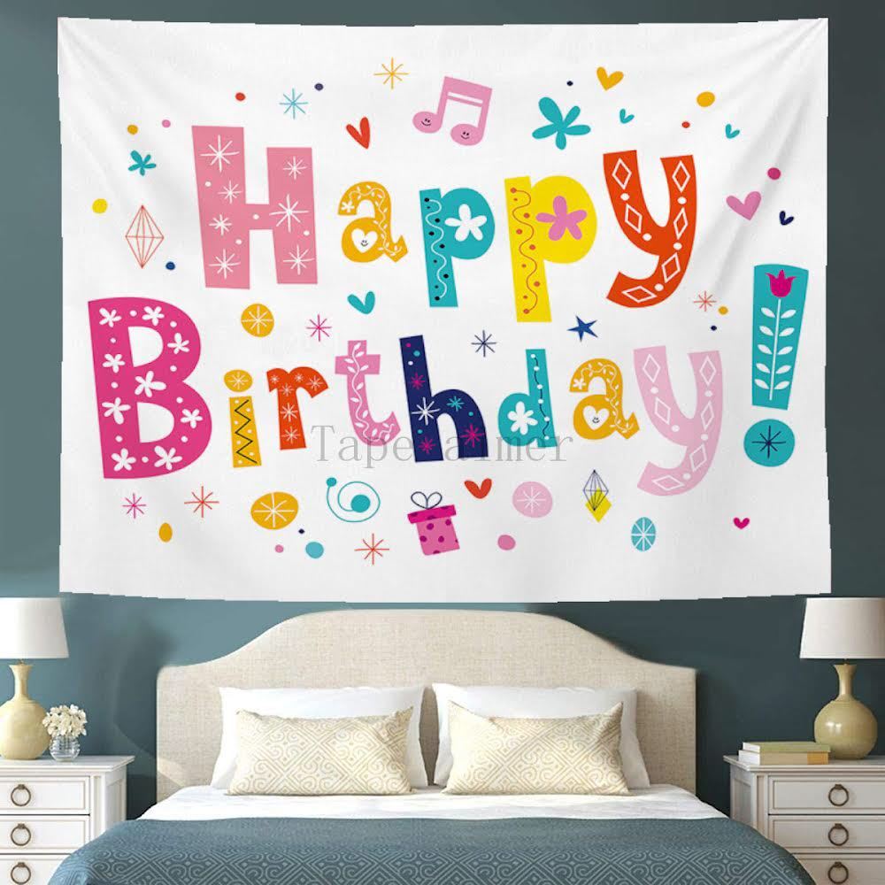 Tapestry birthday with metal fittings, simple, birthday, cloth, pattern change, E3, Handmade items, interior, miscellaneous goods, panel, Tapestry