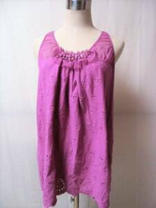  beautiful goods * Rebecca Taylor equipment ornament attaching tank top shirt blouse size 2 dress length 60 width of a garment 43*8-5-9