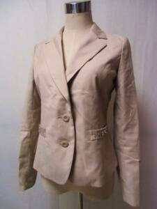  ultimate beautiful goods * Jill Stuart equipment ornament beige jacket size M size : bust 85 height 163*8-5