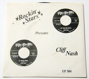 EP/ CLIFF NASH - JENNIE LOU / NO TIME FOR SISTERS / I Love You Darling / 50's,ロカビリー,FIFTIES,45rpm,ROCKIN' STARS