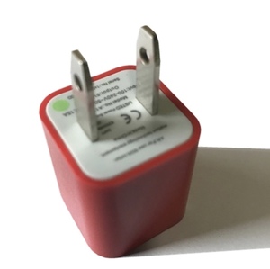 レッド カラフル USB 充電アダプター 家庭用コンセント 充電ACアダプター コンパクト Android iphone ipod スマートフォン