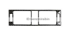 中央 四角形 1枚 メルセデス Cクラス W204 カーボン柄 インテリア ステッカー ダッシュボード 中央 エアー フレーム カバー