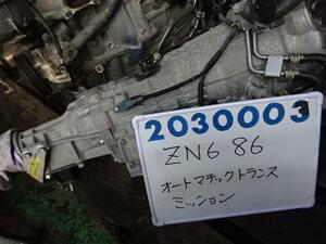 ８６ DBA-ZN6 オートマチック ミッション ASSY 2000 GT D4S クリスタルブラックシリカ 200003