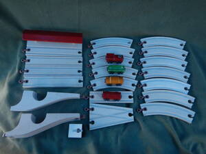 スウェーデン製 木工玩具 SWEDEN MICKI 幼児の玩具 木製電車 レールセット 汽車 積み木 レトロ ミッキィ社 木製レール 木製玩具 知育玩具 