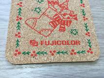 未使用　FUJICOLOR フジカラー　クリスマス柄　コルクコースター　2枚セット_画像7