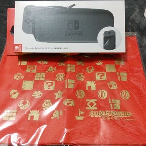 任天堂純正 Switch キャリングケース 画面保護シート付 スーパーマリオエコバックセット