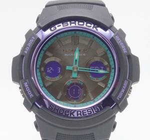 【美品】 CASIO カシオ G‐SHOCK ジーショック AWG-M100SBL-1AJF 電波ソーラー アナデジ デジアナ メンズ 腕時計