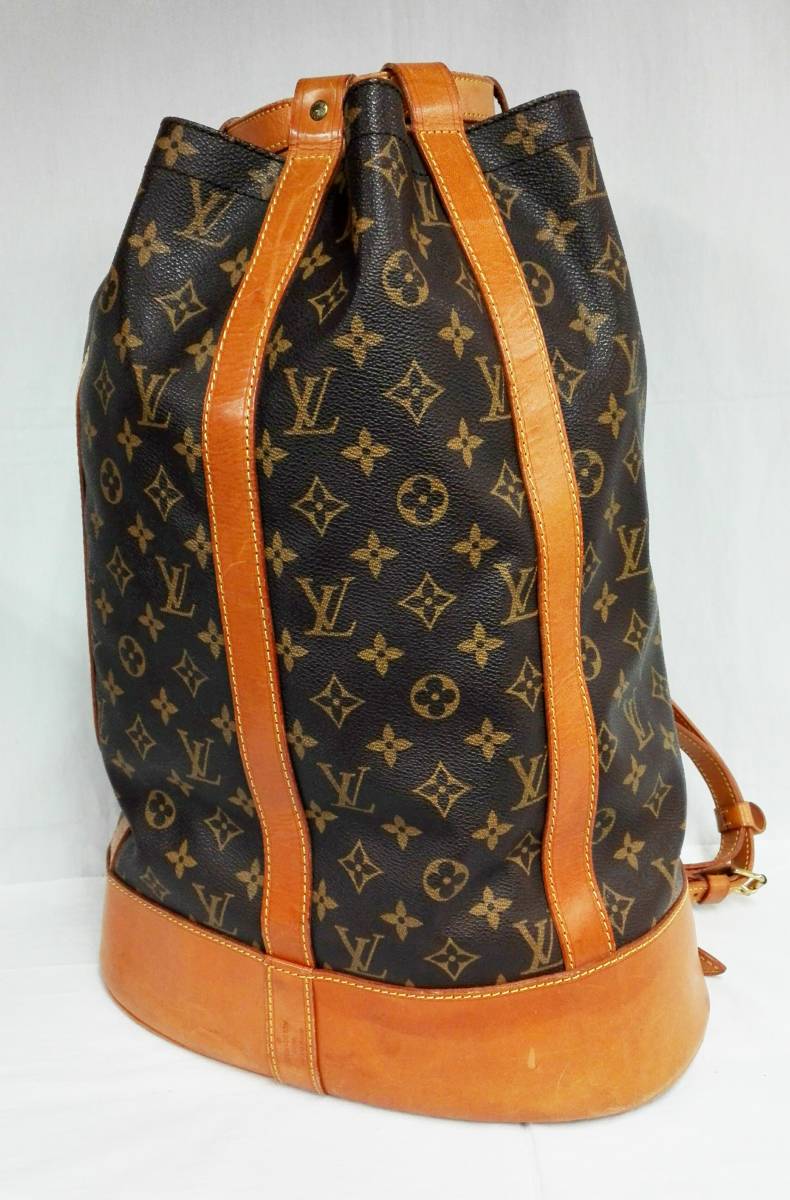 高額売筋】 VUITTON LOUIS ルイヴィトン ランドネ 巾着型ワン