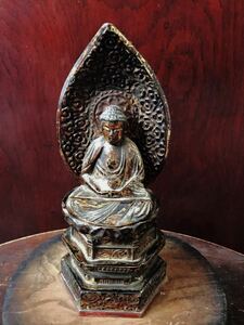 ★釈迦如来坐像 江戸時代 仏教美術 寄木 木造 古美術 置物 骨董 木彫 仏像