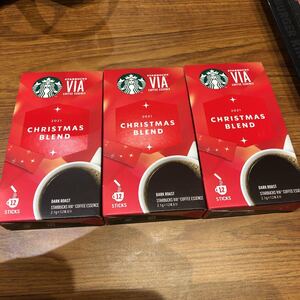 クリスマスブレンド VIA 【スターバックス】12本×3箱