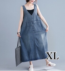 ☆めちゃ売れ★ デニム スカート ワンピース オーバーオール サロペット ジャンバースカート サロペットスカート XL