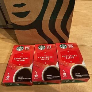 スターバックス VIA 3箱(36本) クリスマス ブレンド インスタントコーヒー