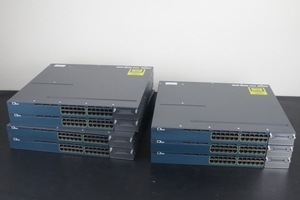 [ Cisco CISCO] switch 7 point set (WS-C3560X-24T-L V02)11 year made no check present condition goods 