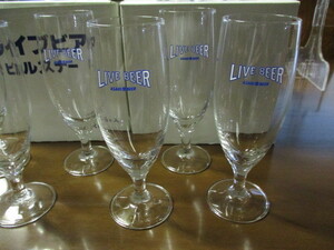  Asahi Live Via -(LIVE BEER)pirusna-, beer glass 6 piece ②