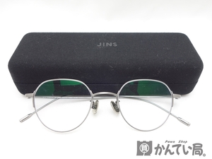21-3925　JINS ジンズ　眼鏡　メガネ　Modern classic combi　UMN-19A-037AA　196シルバー　48□21-150〇42　ケース・クロス付き