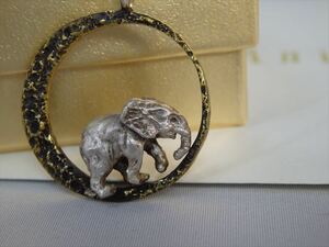 Art hand Auction ★Brand new and unused★Elephant (original work by handmade accessory designer Atsushi Miyamoto) Necklace (made with special alloy and 925 silver) AMO7, Women's Accessories, necklace, pendant, others