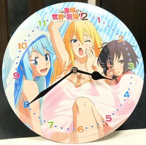 C92 この素晴らしい世界に祝福を!2 ティンクロック めぐみん アクア ダクネス 壁掛け時計 ウォールクロック パジャマ 美少女 グッズ