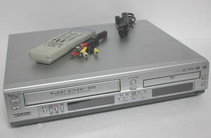 【即決＆送料無料】MITSUBISHI DVDプレーヤー一体型VTR DJ-VB330 純正リモコン　AVケーブル有 届いたらすぐにでも観賞できます。