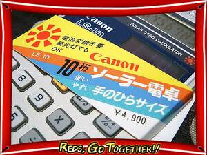  calculator Canon LS-10 solar card type new goods * rare retro records out of production search calculator count machine solar battery rare 