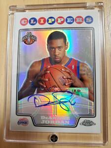 サイン 2008 -09 Topps Chrome Refractor DEANDRE JORDAN Auto RC / ディアンドレ ジョーダン Autograph 