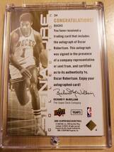 サイン 2009 -10 UD Signatures OSCAR ROBERTSON Auto / オスカー ロバートソン Autograph_画像6