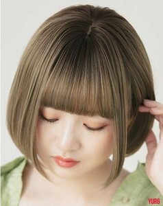 [ small face effect UP] Short Bob wig full wig wig glate natural heat-resisting usually using human work scalp RB lemon grass glate