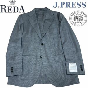 ☆ JP300A6 新品!春夏6.3万 J.PRESS Jプレス 清涼/軽量 REDA ACTIVE ハウンドトゥースジャケット 千鳥 オンワード樫山