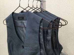 V0020 new goods [HINUCK] the best 7 number S gray × blue 5 sheets set / high nak/ office work clothes /OL/ acceptance / uniform / office / uniform / small size 